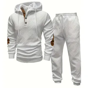 White geometric-texture sports outfit, suitable for urban streetwear; sporty polyester activewear with a fashionable look.