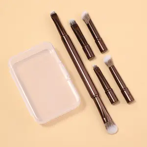 Professional Eyeshadow Brush Set, Portable Makeup Brushes with Replaceable Heads, Travel-Friendly Design, Ideal Gift for Women