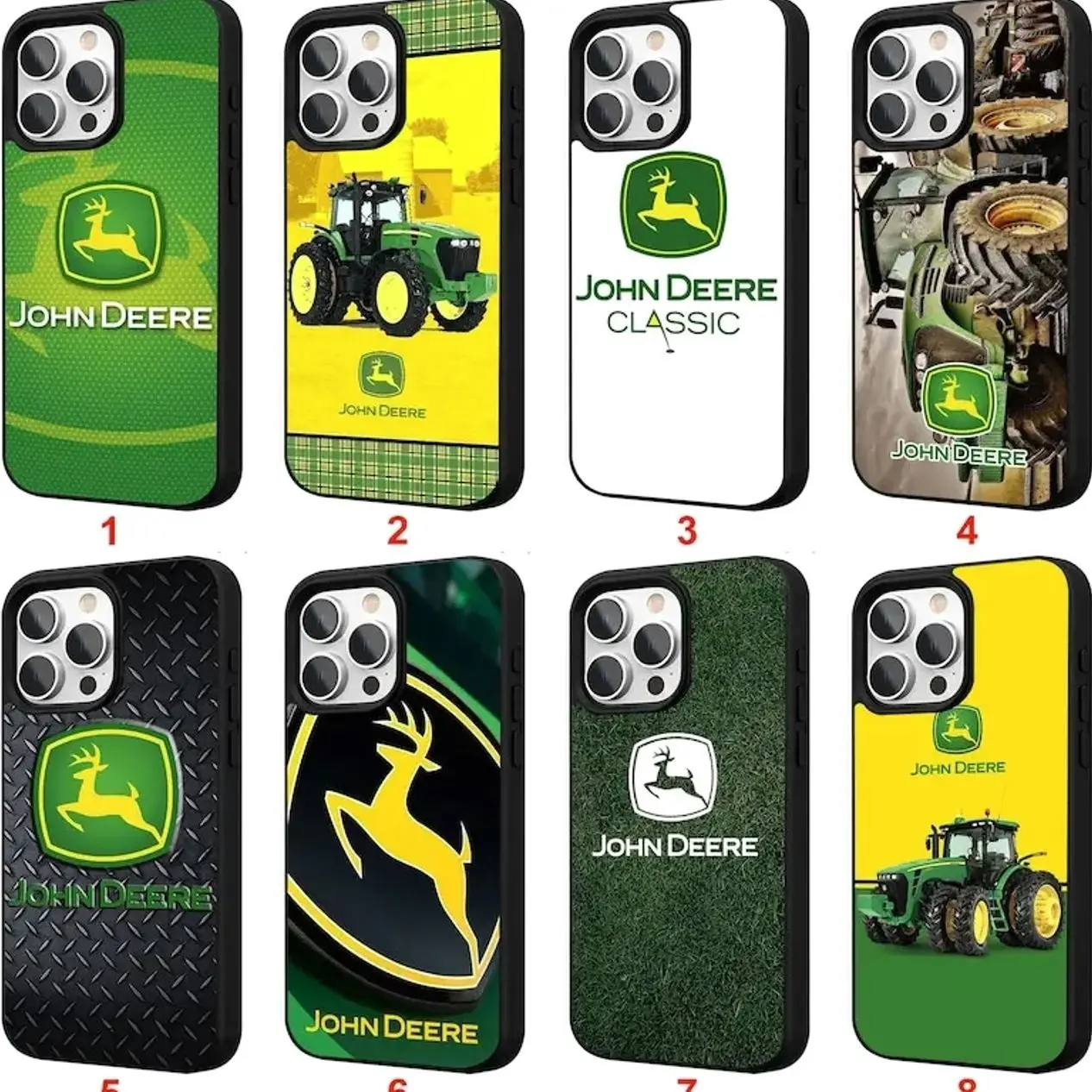 Green Tractor Phone Case, J0hn Deere Phone Case Compatible with iPhone 17, 11, 12, 13, 14, 15,16 & Samsung S25,24,23,22