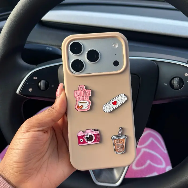 Girliechaos Durable Metal Stickers for Phone, Smartphone, Cellphone & Handheld Devices - Car, Money, Heart Designs - Mobile Phone Accessories for Personalization