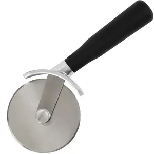 Gorilla Grip Patented Large Pizza Cutter Wheel, 9 Inch, Rust Resistant Sharp Stainless Steel Blade, Comfort Handle, Thumb Guard Protection, Slice Thick or Thin Pizzas, Pie, Pastries in Seconds