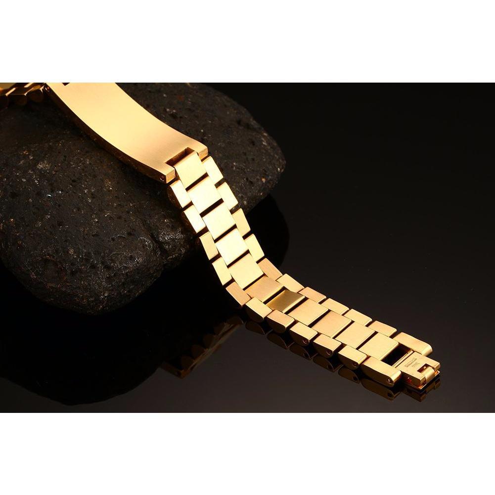 NOBLE BRACELET,MEN ROLLIE CHAIN LINK BRACELETS STAINLESS STEEL WATCHBAND WRISTBAND MEN LUXURY BAND JEWELRY