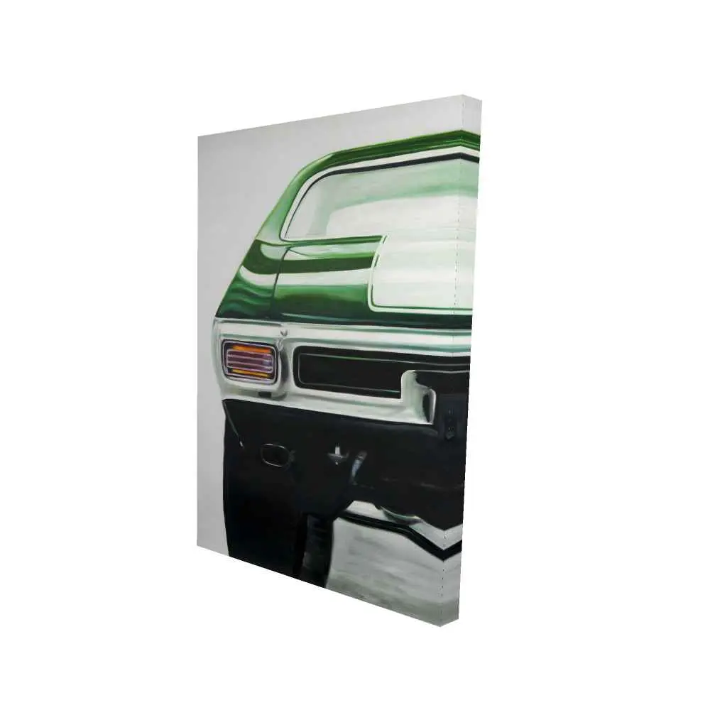 24x36 in Hyperrealist Classic Dark Green Car Wall Art Photo Print with 360 Stand, Modern Home Decor, Wall Display Decoration