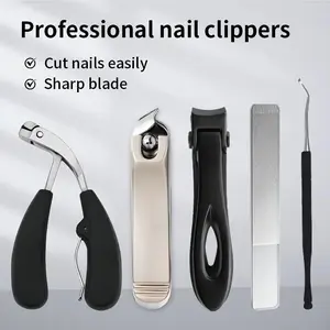 Professional Nail Clipper Set 5pcs Stainless Steel Manicure Kit with Sharp Blade Nail Clippers File Pliers Nippers for Home Salon Use