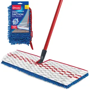 O-Cedar 3-Action Hardwood Floor N More Mop, Includes Extra Refill