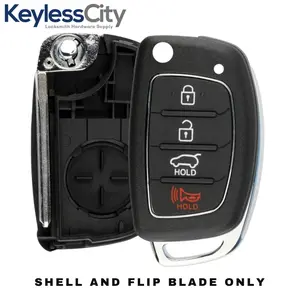 2015-2019 Hyundai Sonata 4-Button Flip Key SHELL For TQ8-RKE-4F16 / TQ8-RKE-4F25 (AFTERMARKET)