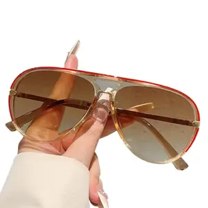 Retro Aviator Sunglasses for Men & Women – Gradient Lens Metal Frame, Trendy UV400 Outdoor Shades