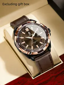 Original classic quartz strap men's watch, fashionable and casual men's waterproof night light dating calendar sports watch, Casual trendy wristwatch, High End Watch, the best gift for boyfriends