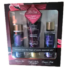 DrSoap Boutique Endless Dream Hand Body Moisturizer Shower Gel & Fragrance Mist Infused with Exotic Essential Oils 200ml Each
