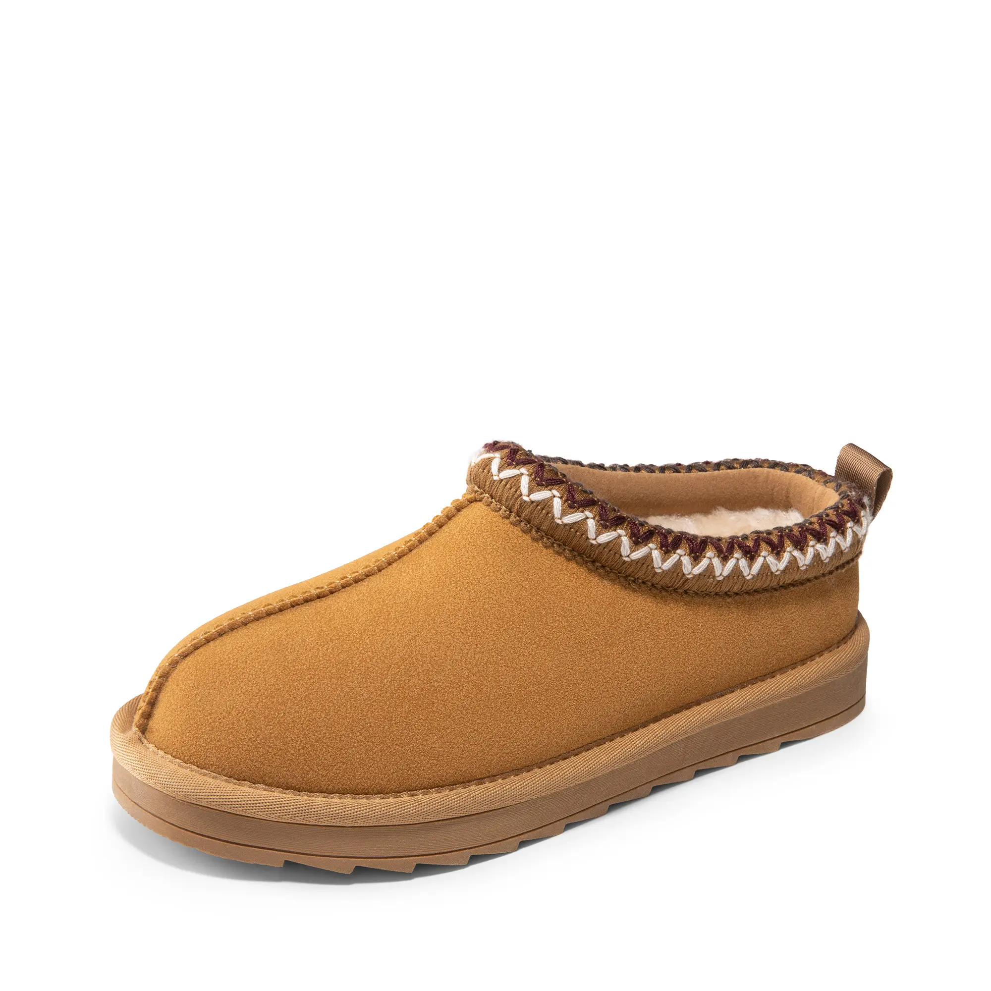 Dream Pairs Fuzzy Warm Slippers - Fashionable, Indoor-Outdoor Kids' Footwear for Little to Big Kids, Suede, Round Toe, Classic, Easy Slip-On, Handcrafted, Casual, Soft-Soled Slippers, Family Match, Tpr Bottom, Flat Sole, Flat Slipper, Wide Strap Print