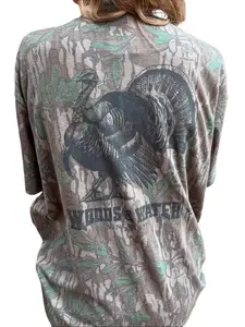 Mossy Oak Men's Woods & Water No2 Print Casual Shortsleeve Polyester Round Neck Tshirt - Durable Menswear Top with Breathable Fabric
