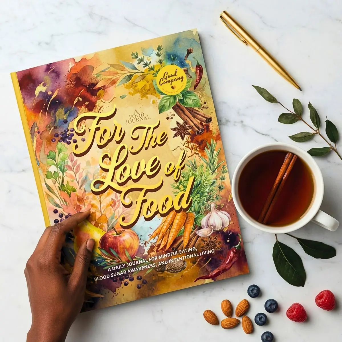 For The Love of Food Journal | 45-Day Blood Sugar & Healthy Eating Tracker for Everyday Wellness