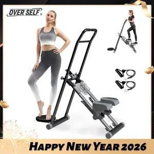 OVER SELF Vertical Climber Exercise Stair Stepper with Handlebar for Full-Body Workout Compact Cardio Climber Exercise Machine Vertical Climber for Home Gym Full Body Workout 220lbs Weight Capacity