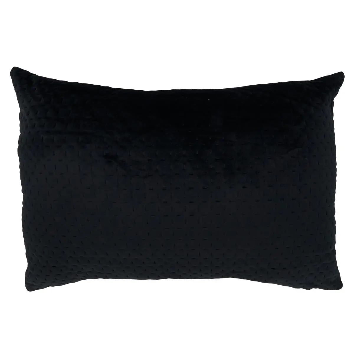 Saro Lifestyle 212 MAIN Pinsonic Creative Decorative Comfy Cushion - 14x20 in., Black Velvet Texture, 100% Polyester Fill, Soft Touch, Cushions for Sofa, Standard Throw Pillow, Comfy Cushions