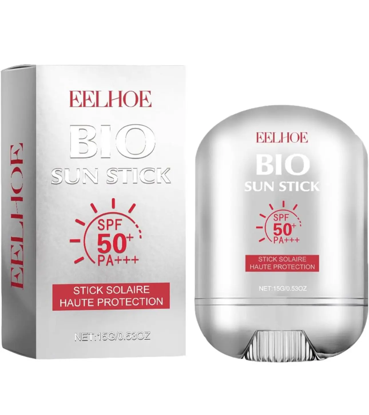 EELHOE SPF 50+ Bio Sun Stick - High Protection, Antioxidant-Rich, UV Defense, Water-Resistant Sunscreen Stick Facial Skincare