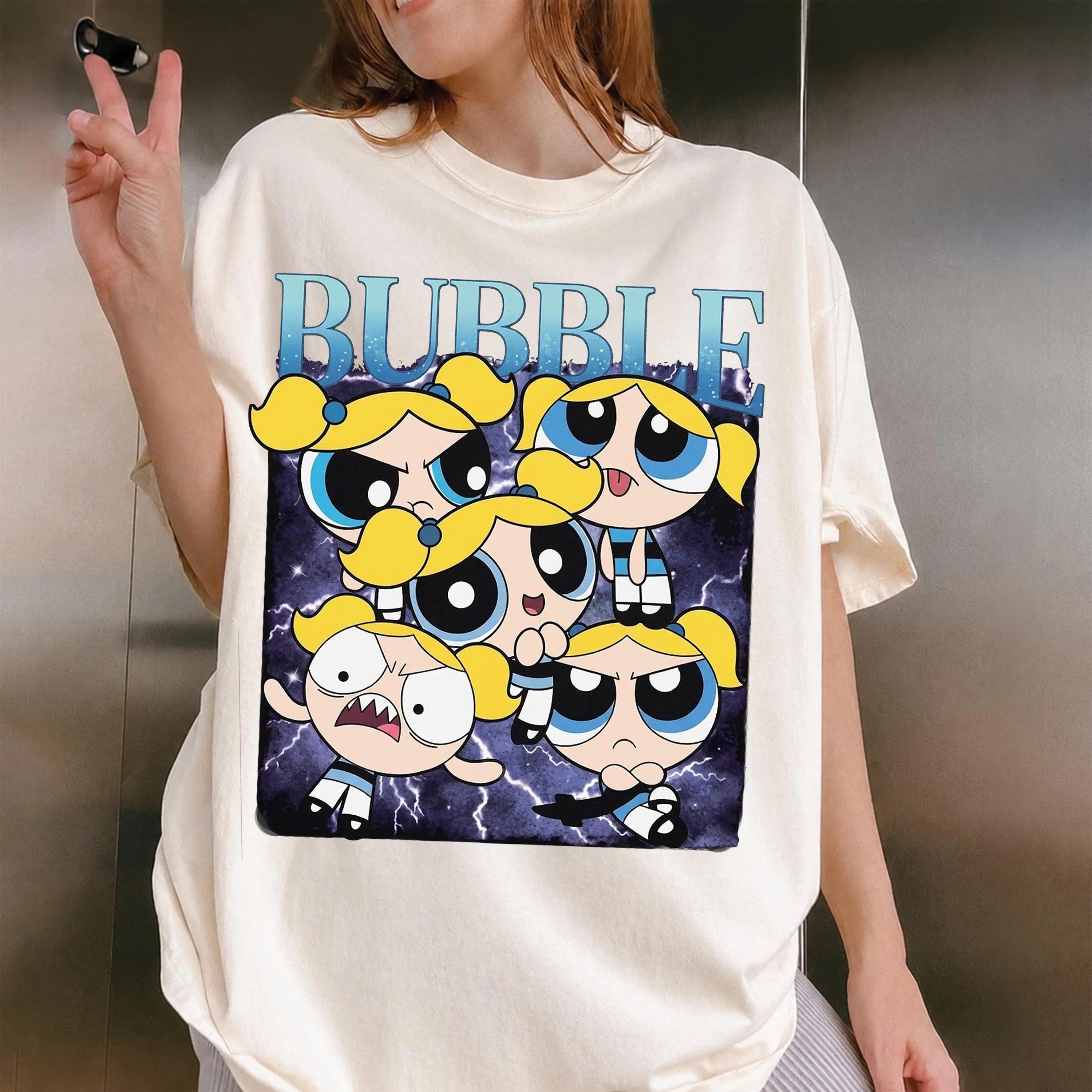 Comfort Colors Bubbles Shirt, Powerpufffff Girlsss Shirt, Cartoon T-Shirt, Anime Shirt, Graphic Tee, Y2K Shirt, Trendy T-Shirt, Casual Fit, Unisex Tee, Gift For Women