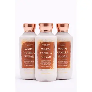 WARM VANILLA SUGAR Bath & Body Works Body Lotion 3-Pack – 8 oz Each
