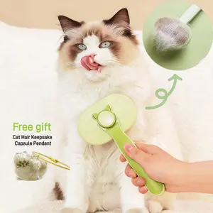 Self Cleaning Slicker Brush for Dogs & Cats - Skin Friendly Deshedding and Grooming Brush for Haired Pets, Pet Supplies Accessory