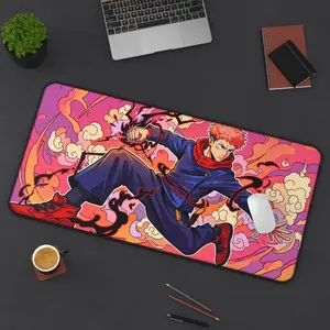JJK Anime Action Character Desk Mat Vibrant Gaming Mousepad