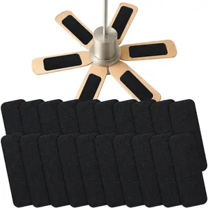20 Pack Ceiling Fan Filters for Blades, Activated Coconut Shell Carbon Fan Blade Air Filters for Dust, Odors & Pet Dander, Easy Stick Universal Fit Ceiling Fan Air Purifier Pads, Unscented