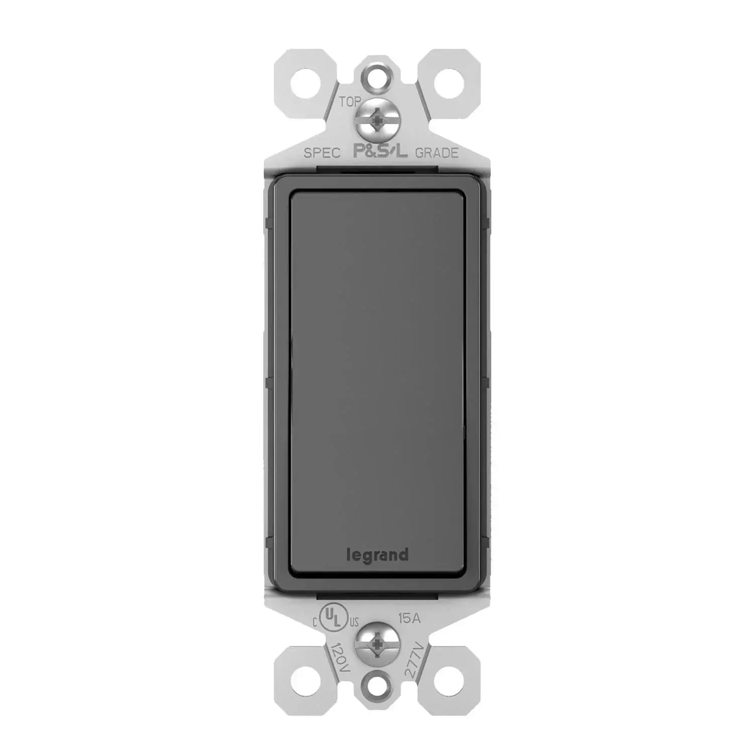 Legrand TM870BK radiant Light Switch, 15A, Single-Pole, Black