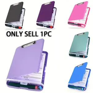 2025 File Organizer Paper Organizers Expanding File Writing Pad with Clip Plastic Desktop Board for Document Storage Exam Papers and Notes All Year Round