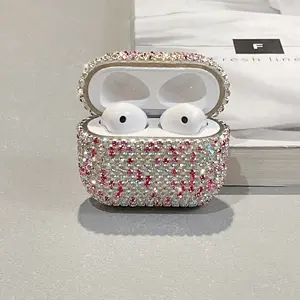 Sparkly Diamond Case for AirPods 4 / 3 / 2 / 1 for AirPods Pro 3 / Pro2 / Pro Generation, Stylish Chic Bling Glitter Shining Crystal Shockproof Protective Premium Bling Rhinestone Skin Hard PC Case Cover  ﻿  ﻿