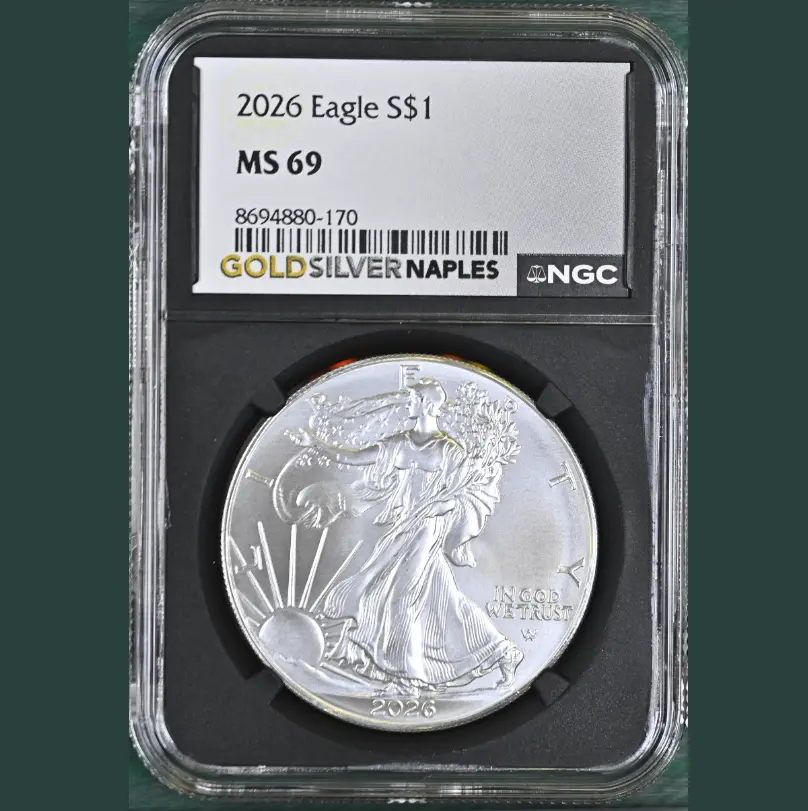 1 oz. 2026 Eagle S$1 MS69 - Graded Coin