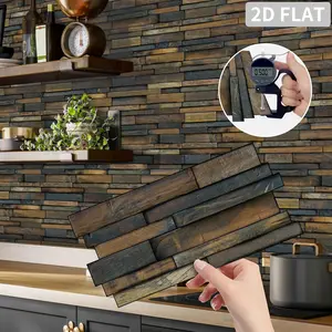 5-Styles DIY Stickers,Tile Stickers Marble Tile Stickers,Waterproof Wall Sticker,Spliceable And Removable,Suitable For Waterproof And Stain Resistant In Rooms, Living Rooms And Kitchens(48pcs)