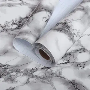 Marble Peel & Stick Wallpaper, Removable Self-Adhesive Countertop Film, Easy DIY Installation for Kitchen Tables & Walls