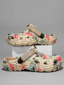 Men's Casual Geometric Pattern Slides, Lightweight Breathable Comfortable Outdoor Slippers, Non-slip Soft Slippers for Indoor & Outdoor Wear, Boy