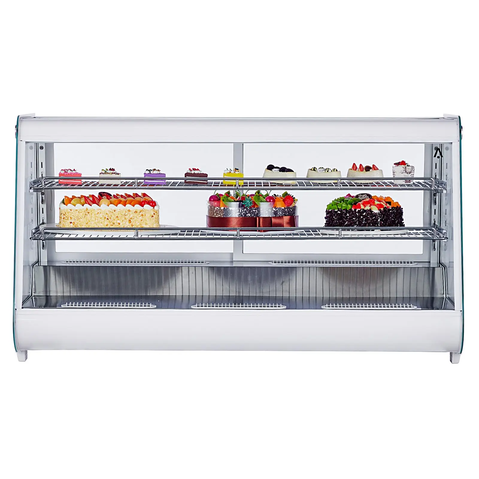 GARVEE Commercial Refrigerator - Large Space Air-Cooled Display Refrigerator, 8.1 Cu.Ft with Rear Sliding Door & 2-Tier Storage for Retail & Food Service, White