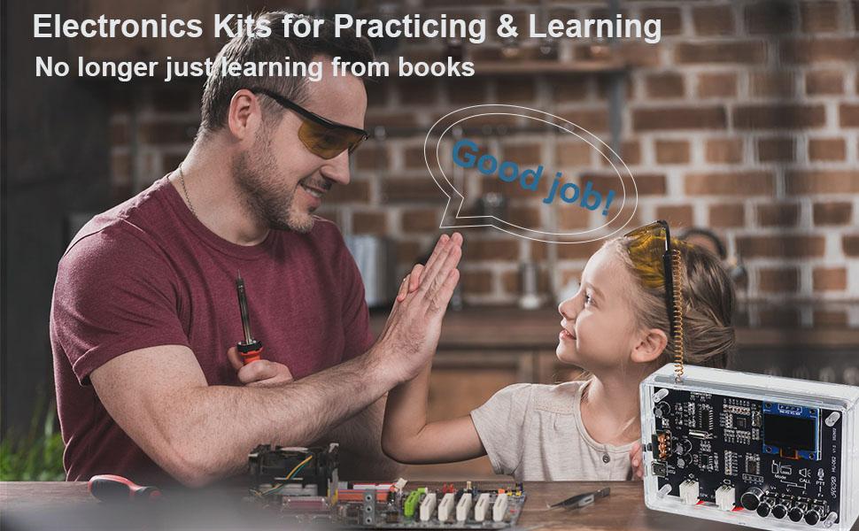 DIY Two-Way Walkie-Talkie Radio Kit Soldering Kits, 2 Pack Walkie-Talkie Soldering Projects, FM Radio DIY Kit for College High School Education