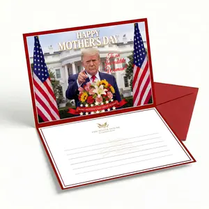 Funny Trump Musical Pop Up Mother’s Day Card with Voice Audio – Hilarious Gag Gift for Mom, Wife, Grandma (5x7 with Red Envelope)