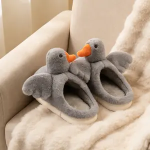 Enchanted Duck Slippers | Ultra Soft Plush Indoor Shoes | Whimsical Forest Gift