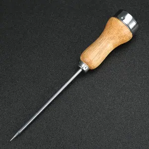 Stainless Steel Ice Chopper, Ice Crusher with Non-Slip Wooden Handle, Ideal for Crushing Ice in Kitchen & Camping, Durable & Easy to Use, Kitchenware