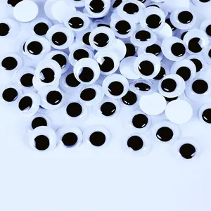 100 count Small Googly Wiggle Eyes 0.39inch Self-Adhesive Black White Googly Eyes for DIY Crafts Decoration
