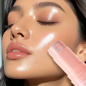 Jelly Highlighter Stick Waterproof and Sweatproof Long-lasting Brightening Party Holiday Gift