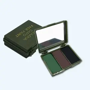 Three Color Camouflage Oil Set Outdoor Cs Tactical Facial Paint Simulation Oil Box, Realistic Face Makeup Kit for Military Training Concealment, Makeup Products