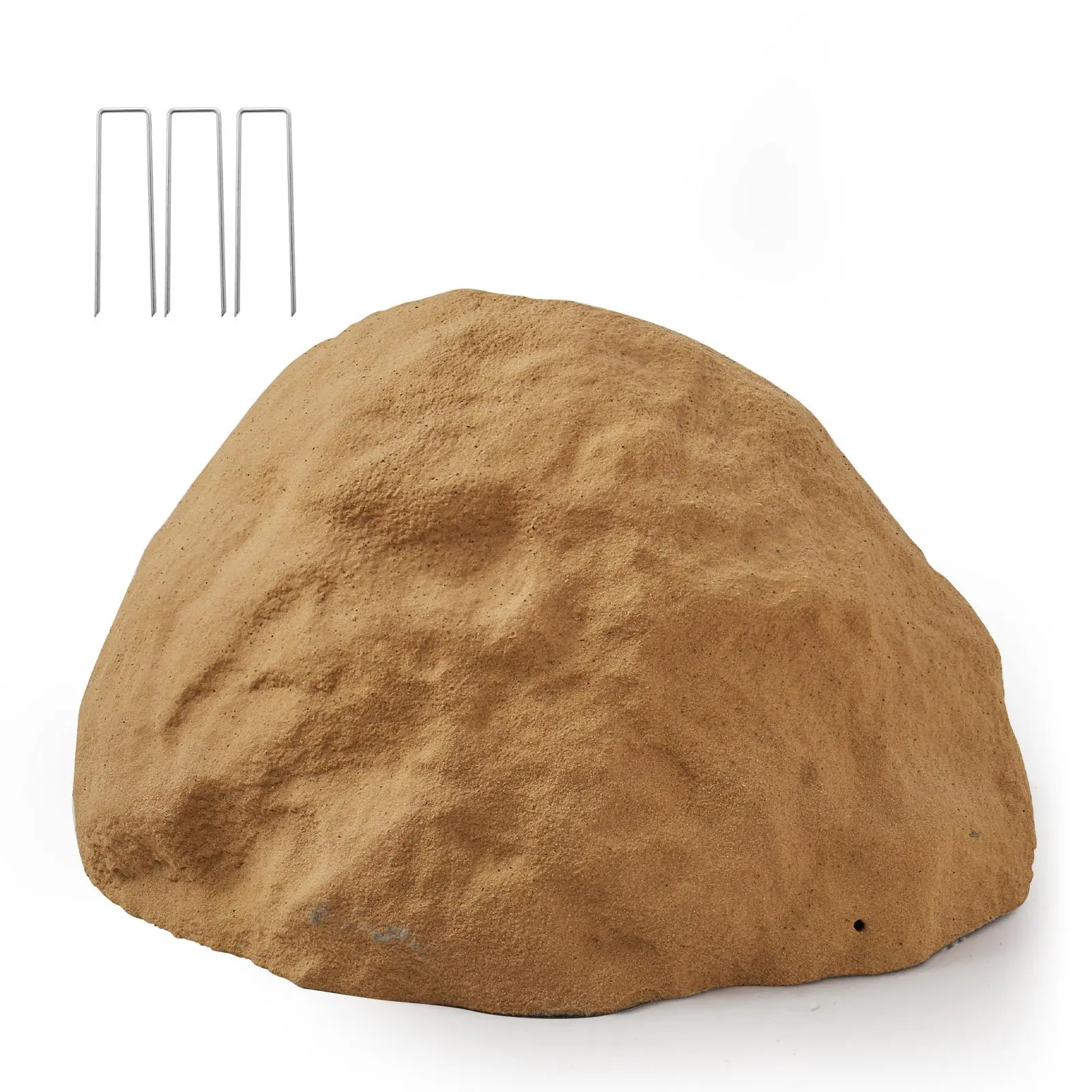 【SummerFinds】VEVOR Faux Rock Cover, Outdoor Fake Rock Well Pump Cover, Realistic Natural Texture, Lightweight & Weather-Resistant Artificial Boulder for Landscaping Garden Yard Décor, Sandy Brown, Medium Size
