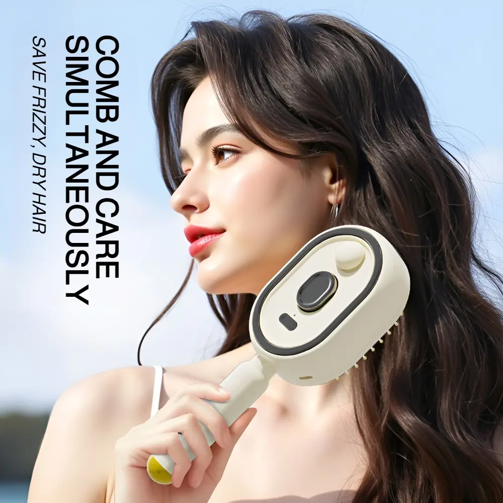 Atomizing Airbag Massage Comb, Anti-Frizz & Anti-Static Spray Comb with Antioxidants for Smooth Hair, Unisex Haircare Brush