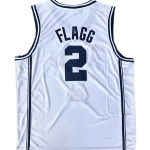 Men’s #2 Flagg Basketball Jerseys Embroidery Carry on the Blue Devil spirit Sports Apparel Athletic Clothing Training Shirt Vests