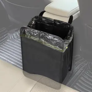 3 Gallons Open-Top Car Trash Can, Large Capacity Hanging Car Trash Bag with Water-proof PEVA Liner, Stand Trash Bag For Cars Foldable Storage Bag For Cars SUV Truck RV