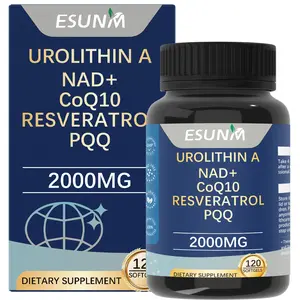 Premium Urolithin A Complex | NAD+, CoQ10, Resveratrol, PQQ for Antioxidant Defense & Mitochondrial Support, 120 Capsules