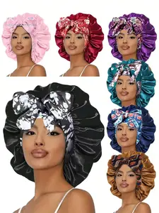 Women's Bow Decor Satin Sleeping Bonnet, Casual Comfortable Hair Care Bonnet, Soft Sleeping Bonnet for Women & Girls, Bonnets for Sleeping