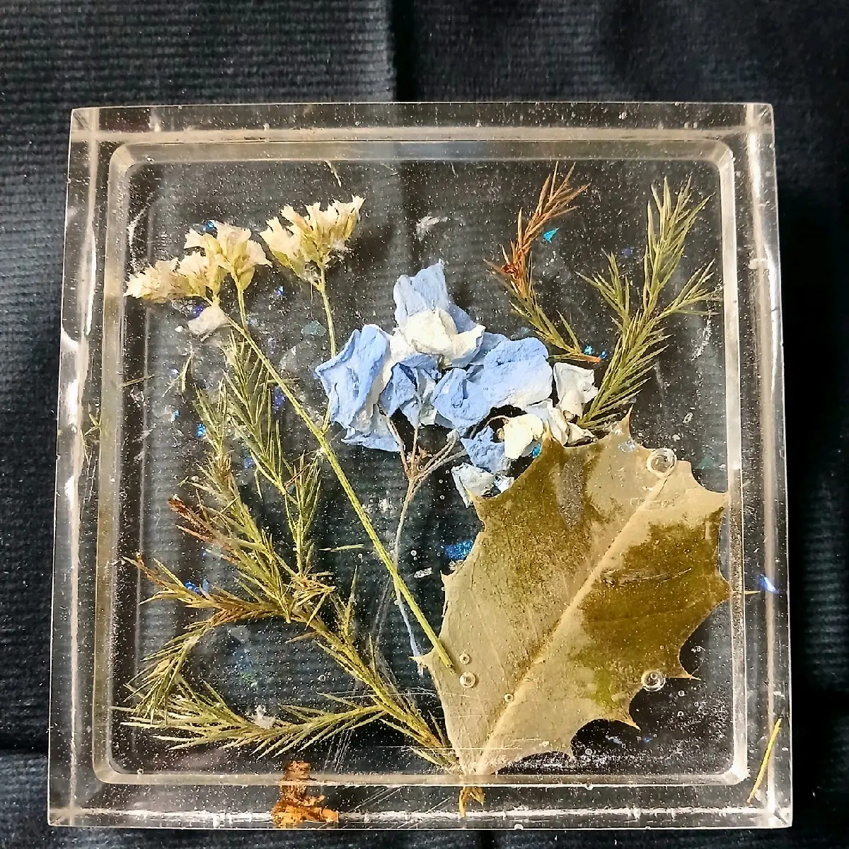 Handmade Floral Resin Coaster - Approximately 4" Diameter with Flowers, Various Florals & Greenery, Hand-Wash Only, Tableware