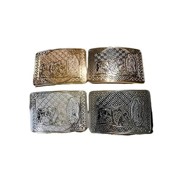 Men's Custom Western Belt Buckles - High-End Pressed Plate Big Belt Buckles for Fashion Clothing Accessories, Cowboy Praying