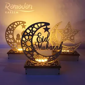 Ramadan Advent Calendar Wooden Countdown Calendar, Desk Decoration for Kids, Perfect Holiday Gift, Made of Wood Material, Eid, Led Lighting, Ambiance, Craftsmanship, Celebrations
