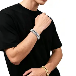 VÈRA Micro Diamond Prong Cuban Bracelet | Better Than Black Friday Deals | 14k White Gold Plated - CZ Stones, Adjustable Sizes 6" to 9", Guaranteed for Life