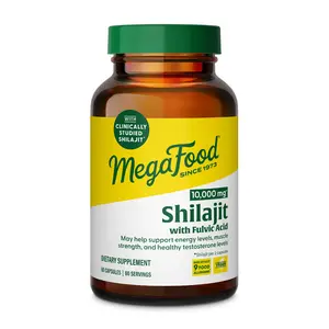 MegaFood Shilajit with Fulvic Acid. Help Support Energy Levels, Muscle Strength & Healthy Testosterone Levels. 30 Day Supply